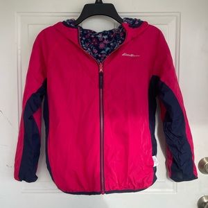 Eddie Bauer Girl's Reversible Hooded Jacket size M 10/12